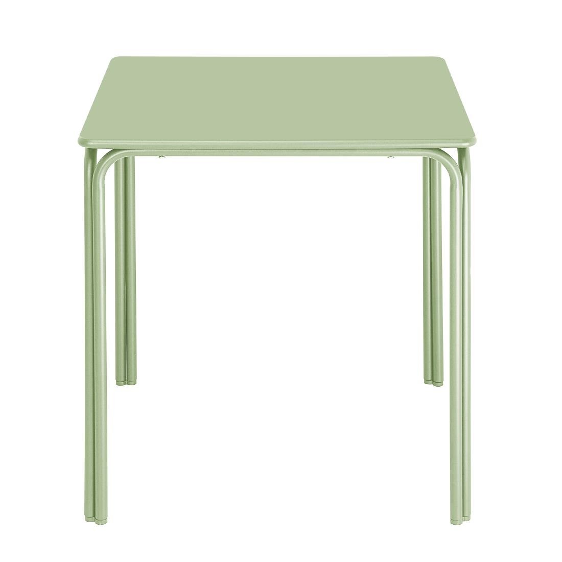 Bolero Adeline Steel Square Table 700mm Light Green - HZ357
