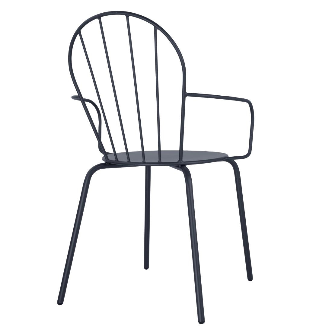 Bolero Adeline Arm Chairs Slate Blue (4 Pack) - HZ358