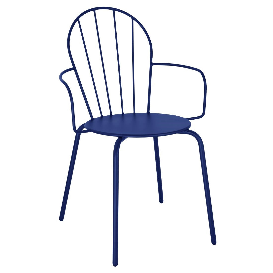 Bolero Adeline Arm Chairs Dark Navy (4 Pack) - HZ359