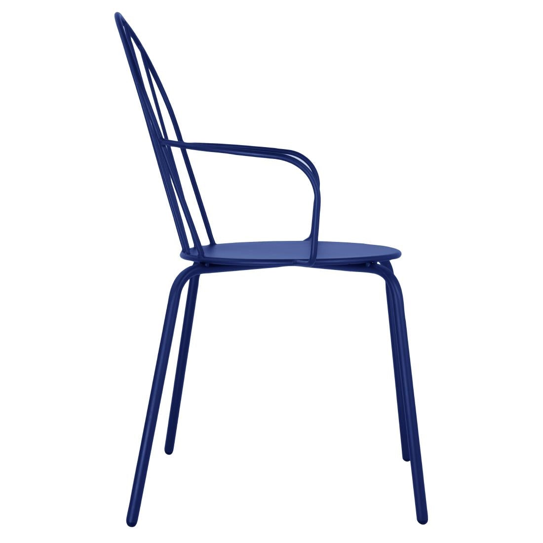 Bolero Adeline Arm Chairs Dark Navy (4 Pack) - HZ359