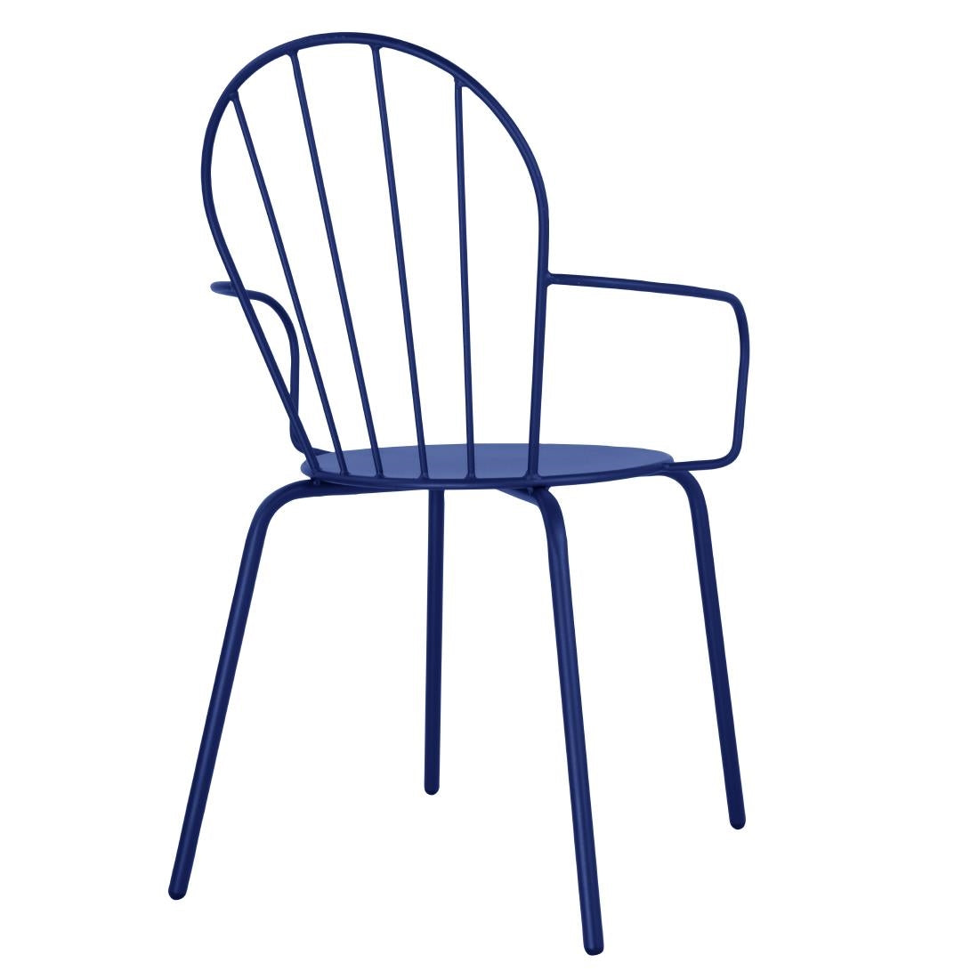 Bolero Adeline Arm Chairs Dark Navy (4 Pack) - HZ359