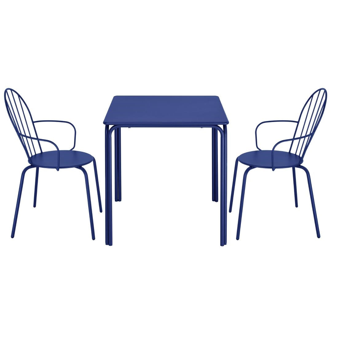 Bolero Adeline Arm Chairs Dark Navy (4 Pack) - HZ359