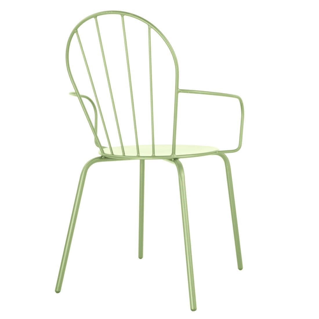 Bolero Adeline Arm Chair Light Green (4 Pack) - HZ360