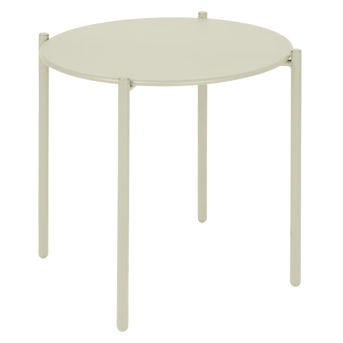Bolero Perth Round Low Coffee Table Light Grey 450mm - HZ377
