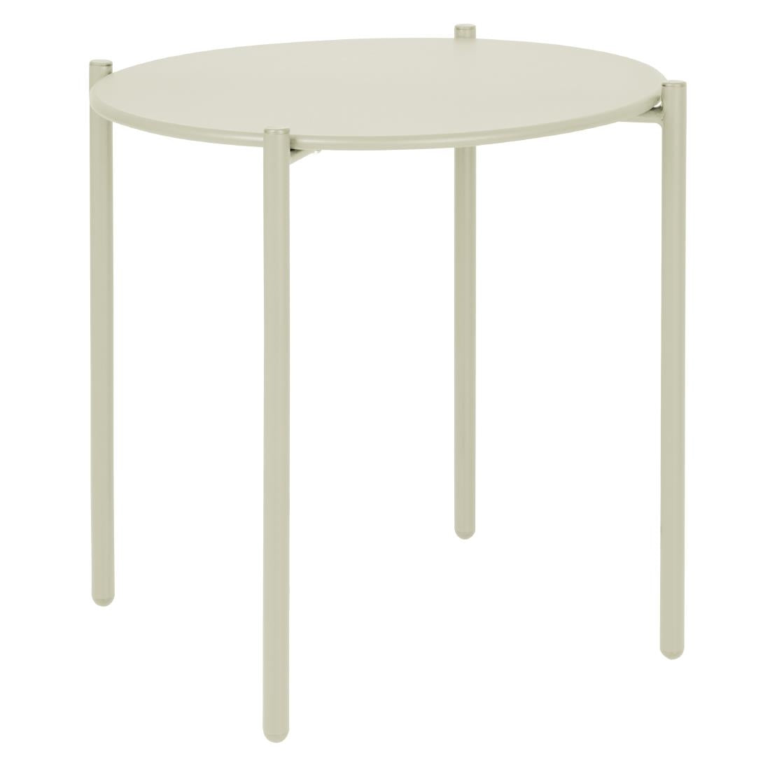 Bolero Perth Round Low Coffee Table Light Grey 450mm - HZ377