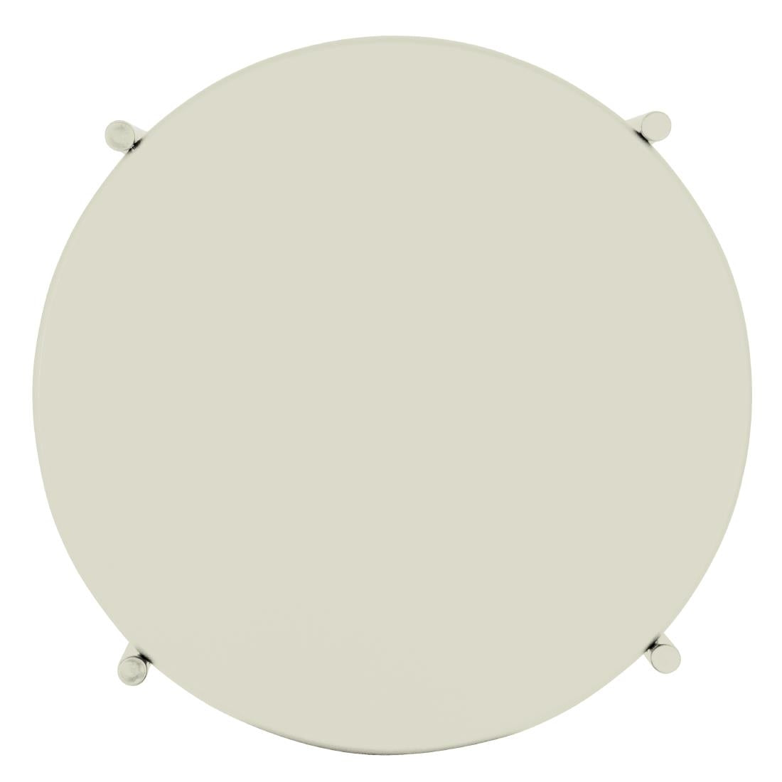 Bolero Perth Round Low Coffee Table Light Grey 450mm - HZ377