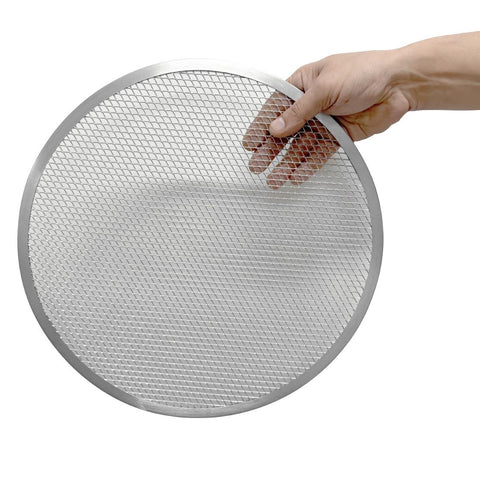 Vogue Aluminium Perforated Pizza Tray 355mm - HZ493