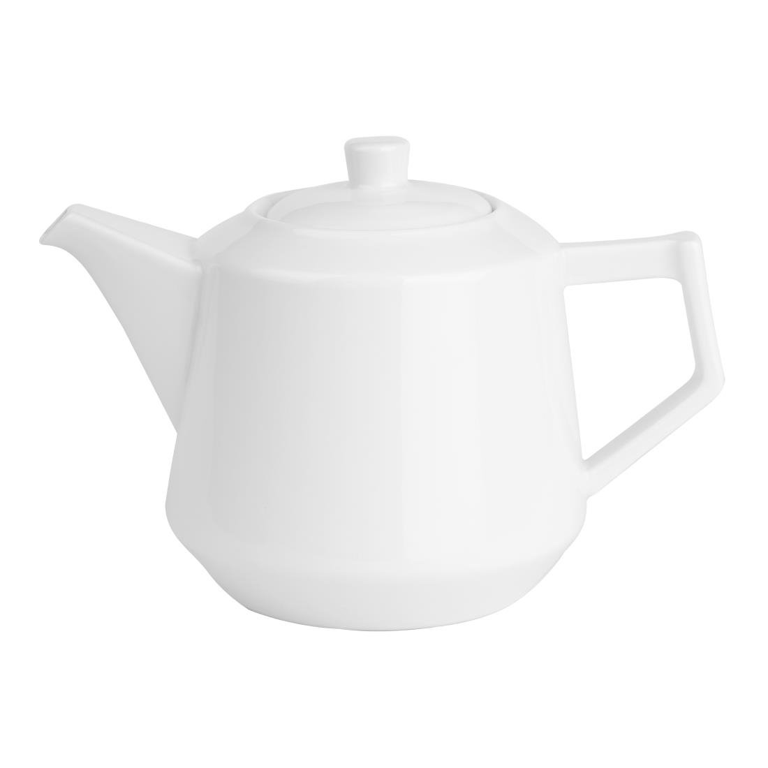 Olympia Whiteware Deco Teapot 820ml (2 Pack) - HZ864