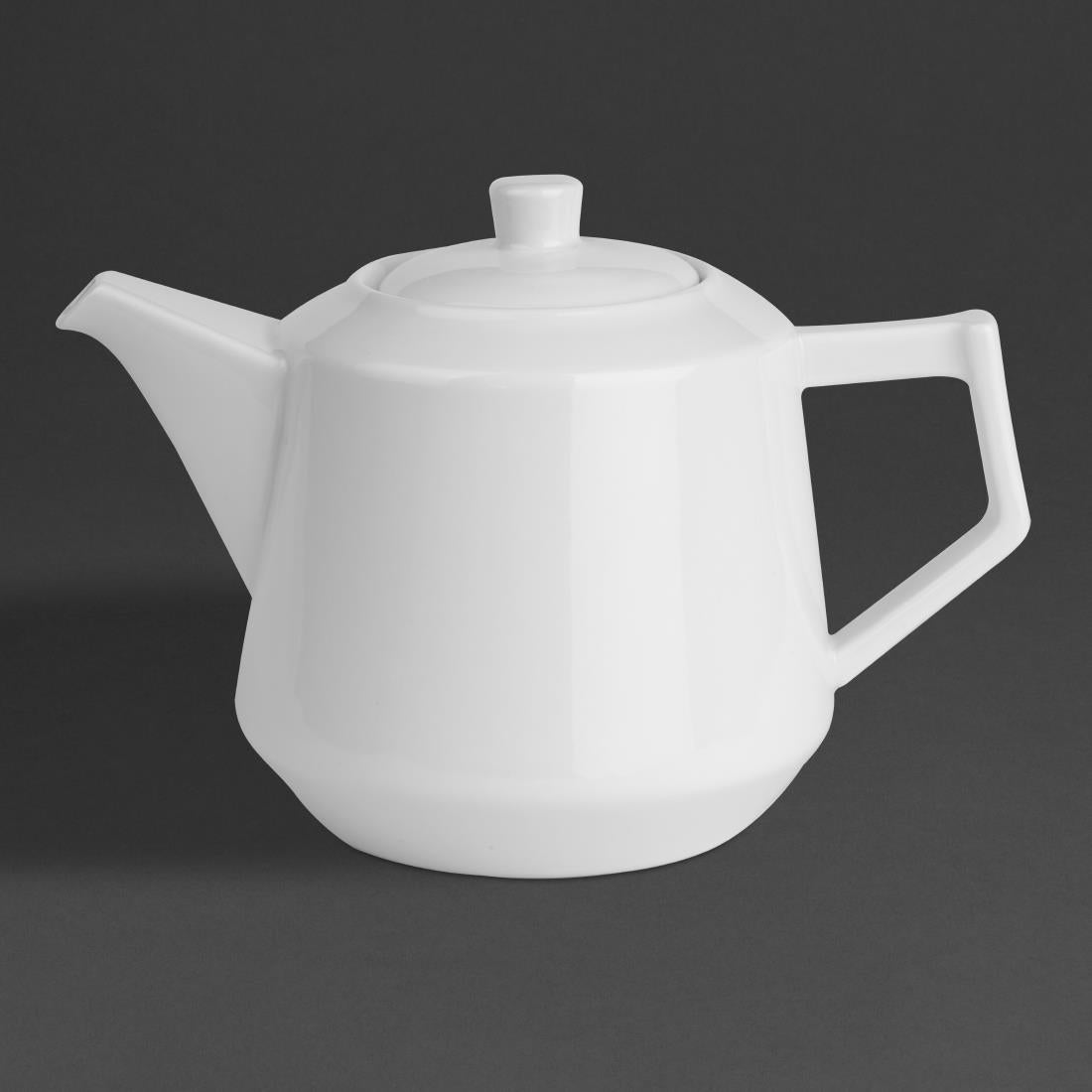 Olympia Whiteware Deco Teapot 820ml (2 Pack) - HZ864