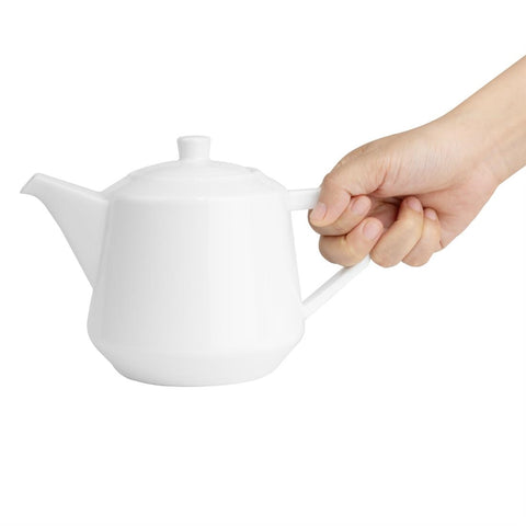 Olympia Whiteware Deco Teapot 820ml (2 Pack) - HZ864