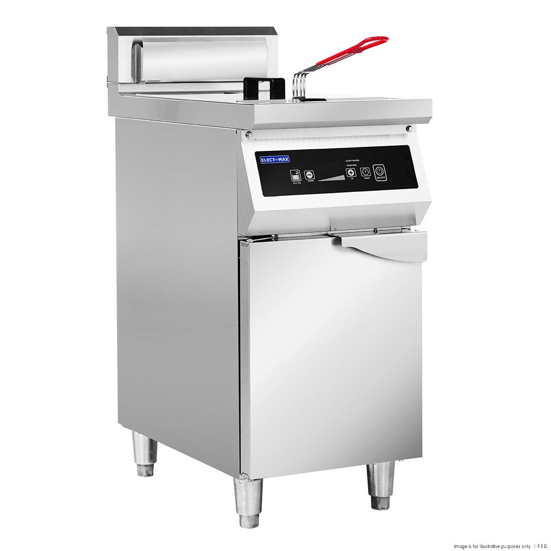 Electmax 700 Series Induction Single Fryer with Splashback IFS7-30L