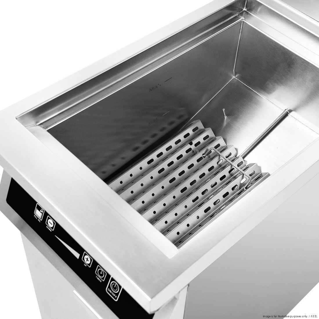 Electmax 700 Series Induction Single Fryer with Splashback IFS7-30L