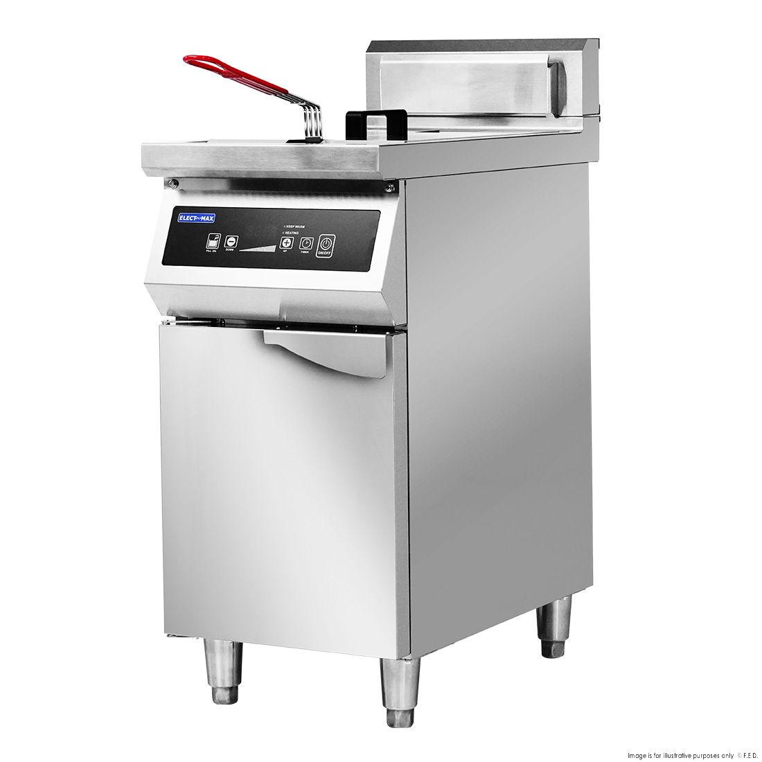 Electmax 700 Series Induction Single Fryer with Splashback IFS7-30L