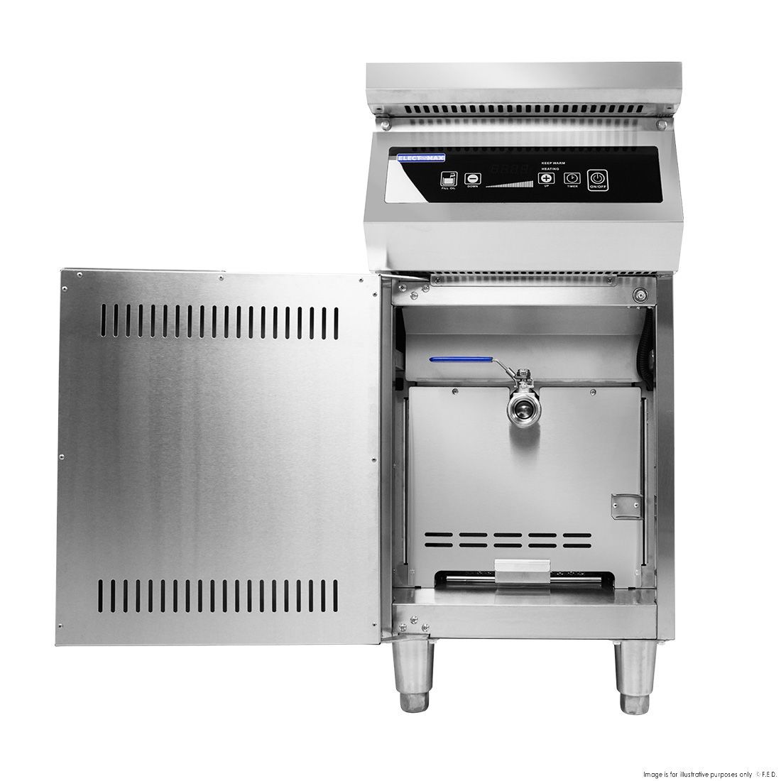 Electmax 700 Series Induction Single Fryer with Splashback IFS7-30L