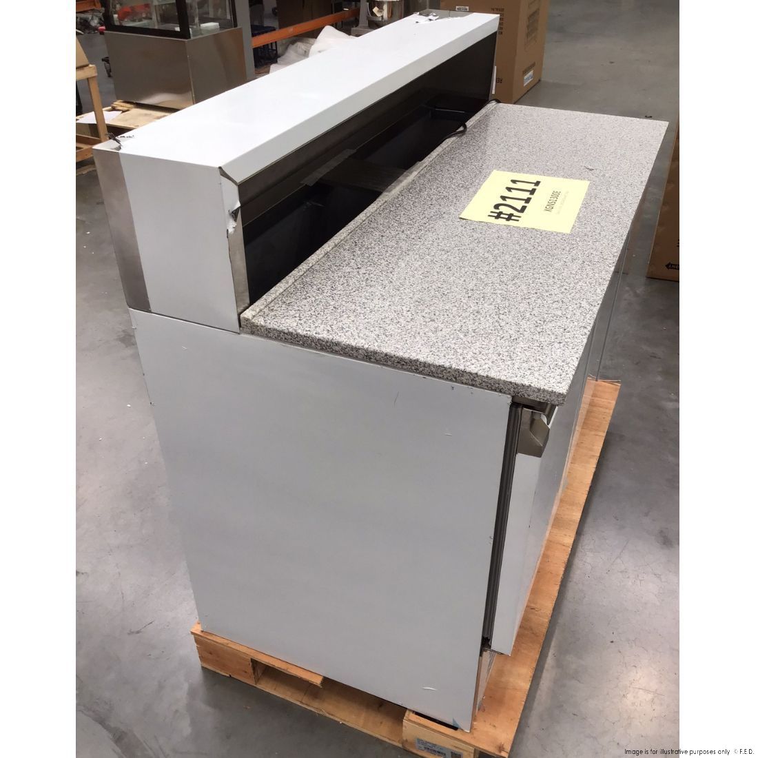 2NDs: FED-X Three Door Salad Prep Fridge with Marble Top - XGNS1300E-NSW2111