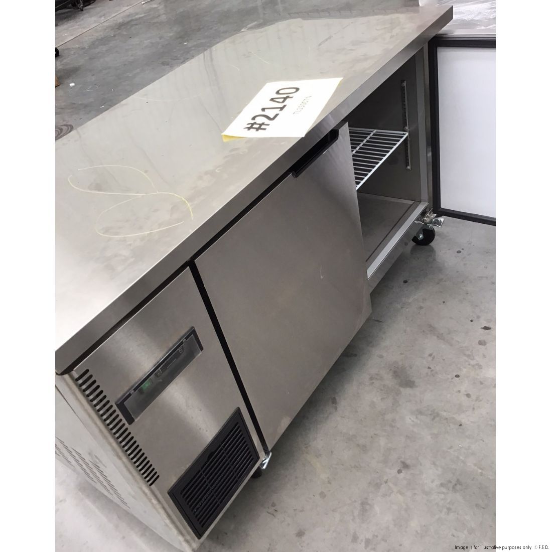 CLEARANCE - Thermaster Stainless Steel Double Door Workbench Fridge - TL1500TN-NSW2140