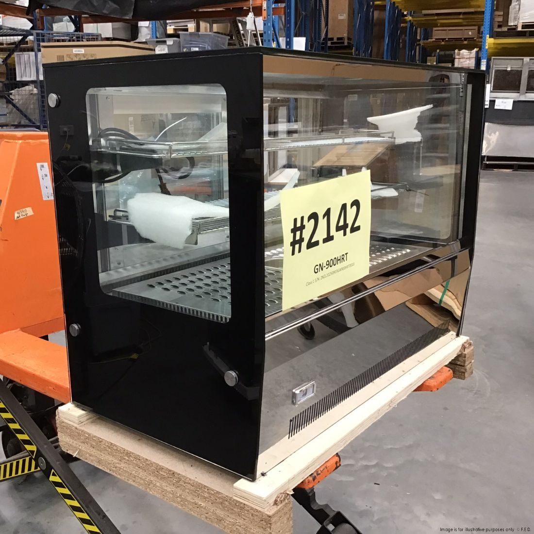 Ex-Showroom: Bonvue Counter Top Square Glass Hot Food Display - GN-900HRT-NSW2142