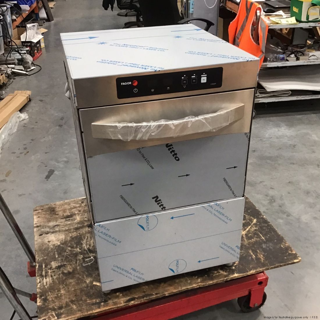 2NDs: Fagor EVO-CONCEPT glass washer with drain pump and detergent &amp; rinse dispenser cold rinse - CO-402BDD-NSW2092