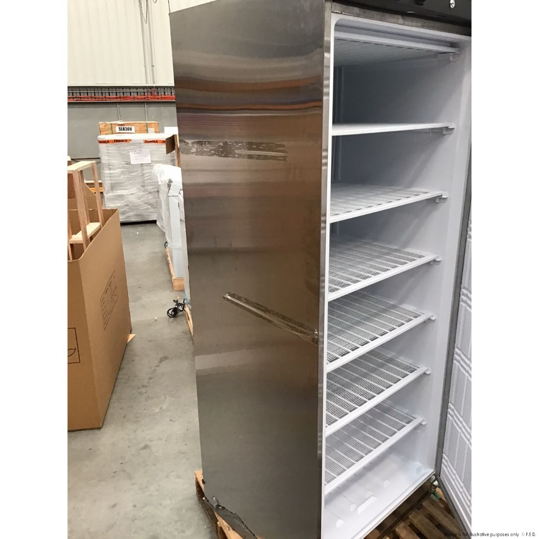 CLEARANCE - FED-X 555L S/S Single Solid Door Freezer - XF600SS-NSW2136