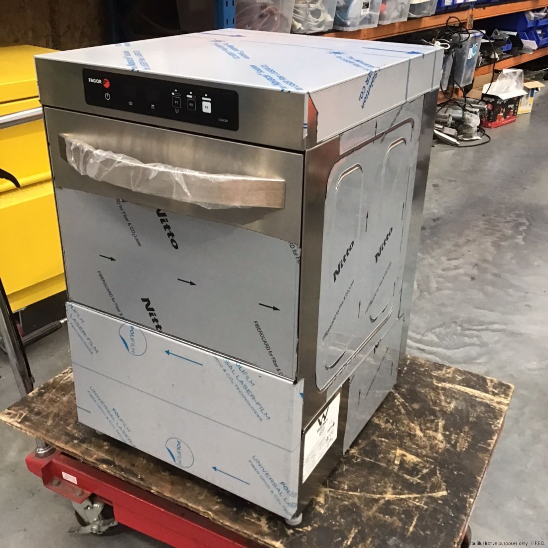 2NDs: Fagor EVO-CONCEPT glass washer with drain pump and detergent &amp; rinse dispenser cold rinse - CO-402BDD-NSW2092