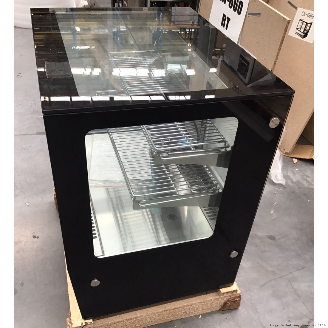 2NDs: Bonvue counter top square glass cold food display - GN-660RT-NSW2096