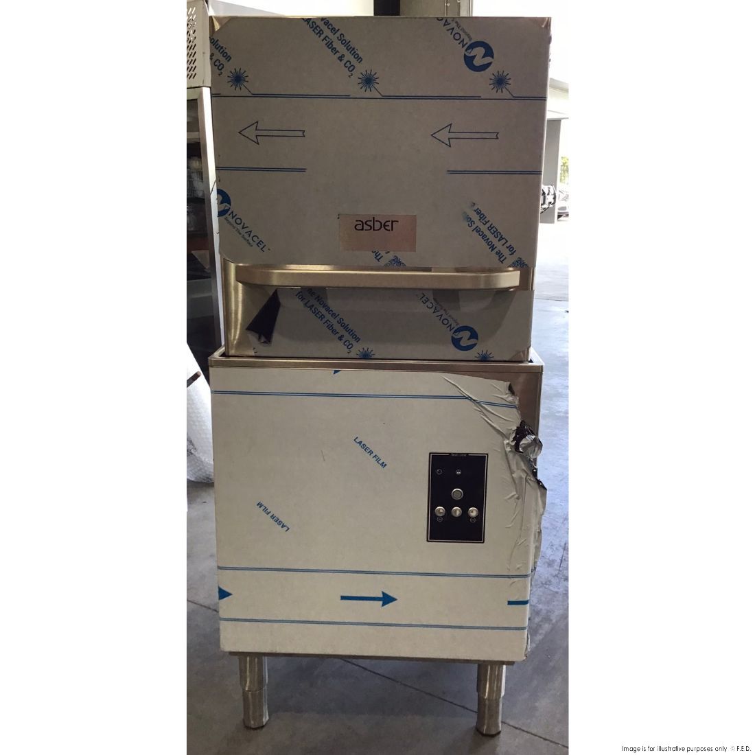 2NDs: Asber Tech Line Pass-through Hood Type Dishwasher - GE-H500BDD-QLD375