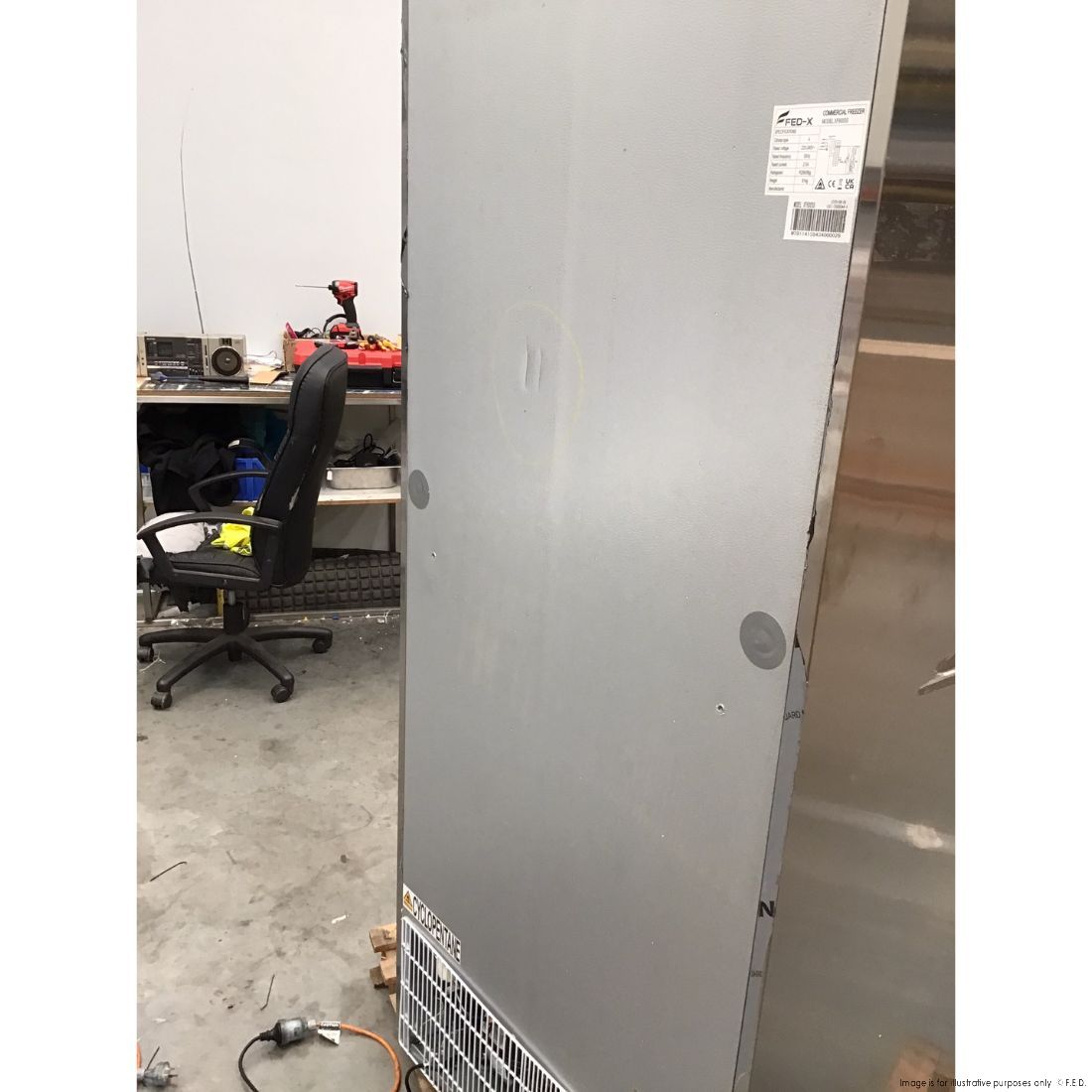 CLEARANCE - FED-X 555L S/S Single Solid Door Freezer - XF600SS-NSW2136
