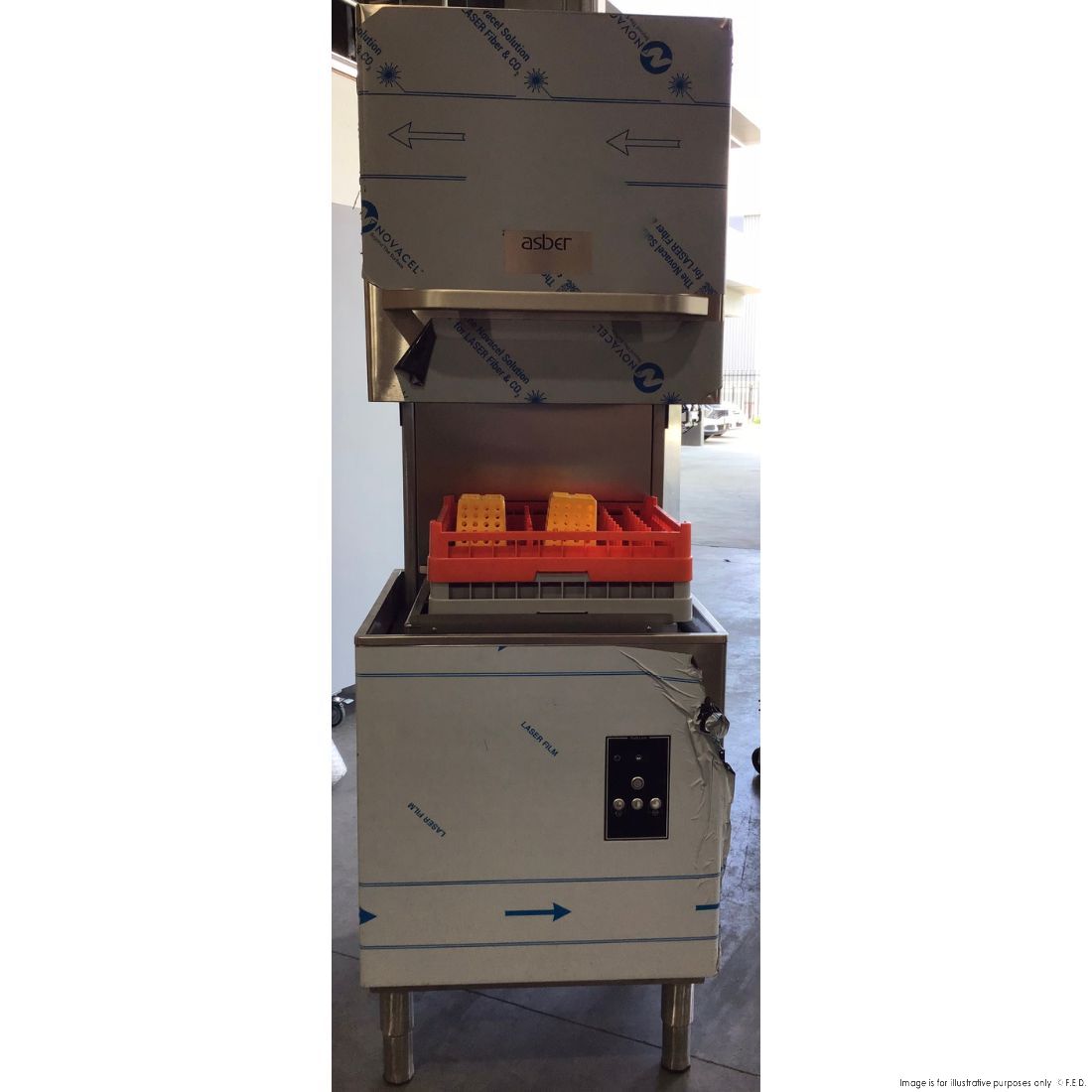 2NDs: Asber Tech Line Pass-through Hood Type Dishwasher - GE-H500BDD-QLD375