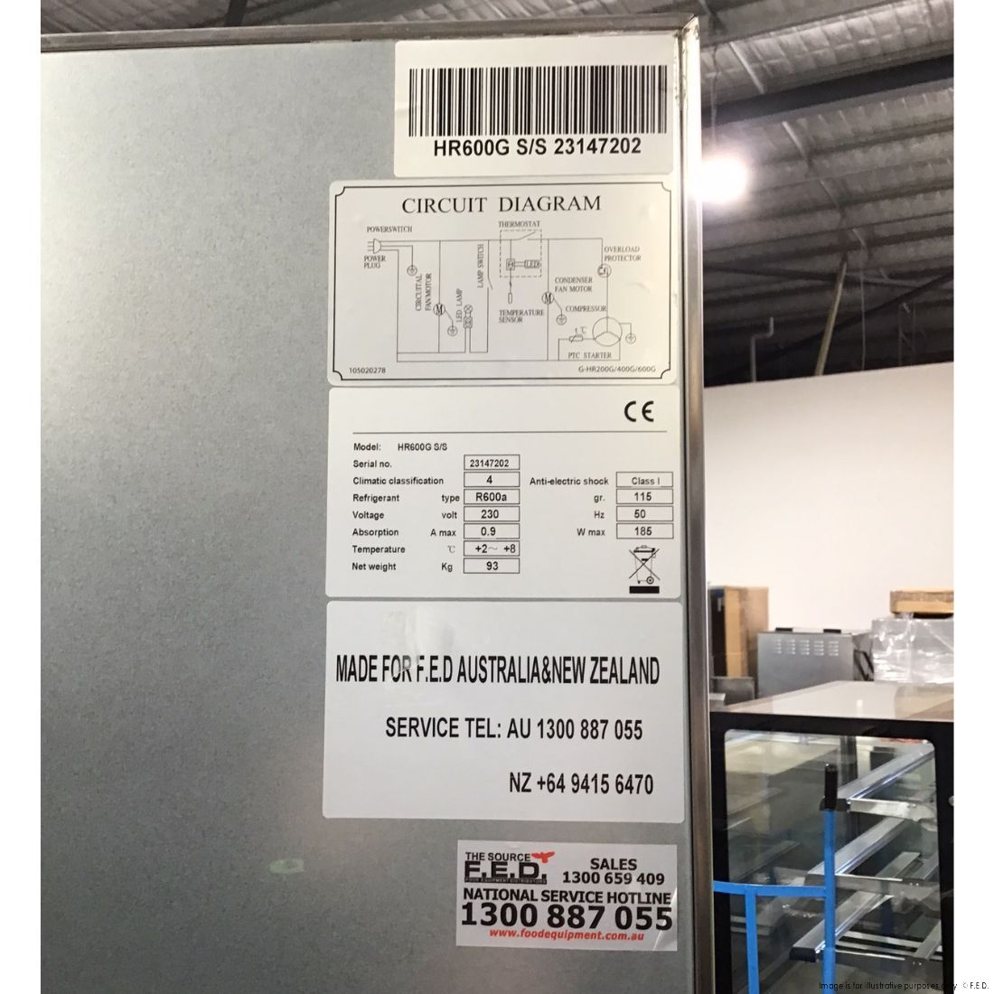 CLEARANCE - Display Fridge with Glass Door HR600G S/S-QLD318