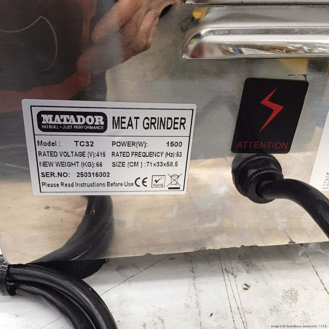 2NDs: TC32 Heavy Duty Meat Mincer TC32-NSW2089