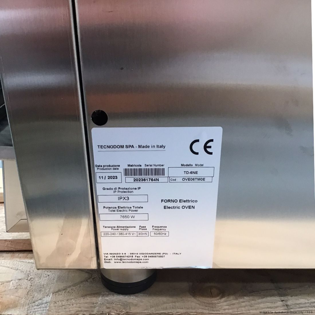 2NDs: TECNODOM Nerone MID Digital 6 Tray Combi Oven TD-6NE-NSW2103