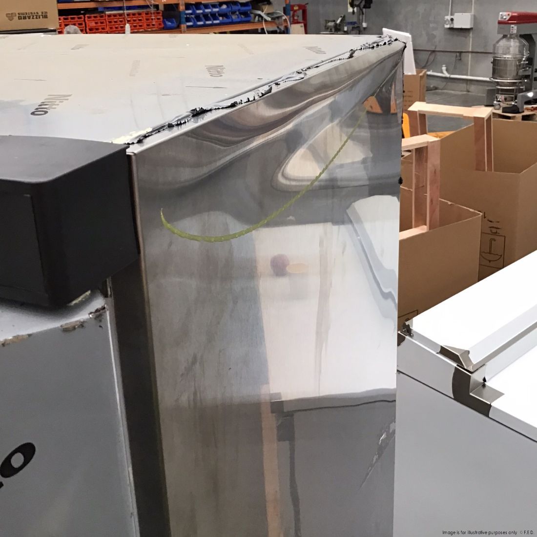 CLEARANCE - FED-X 555L S/S Single Solid Door Freezer - XF600SS-NSW2136