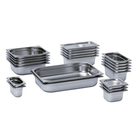 6 x MixRite GN Pans (201 Stainless Steel) 650x530xl50 mm