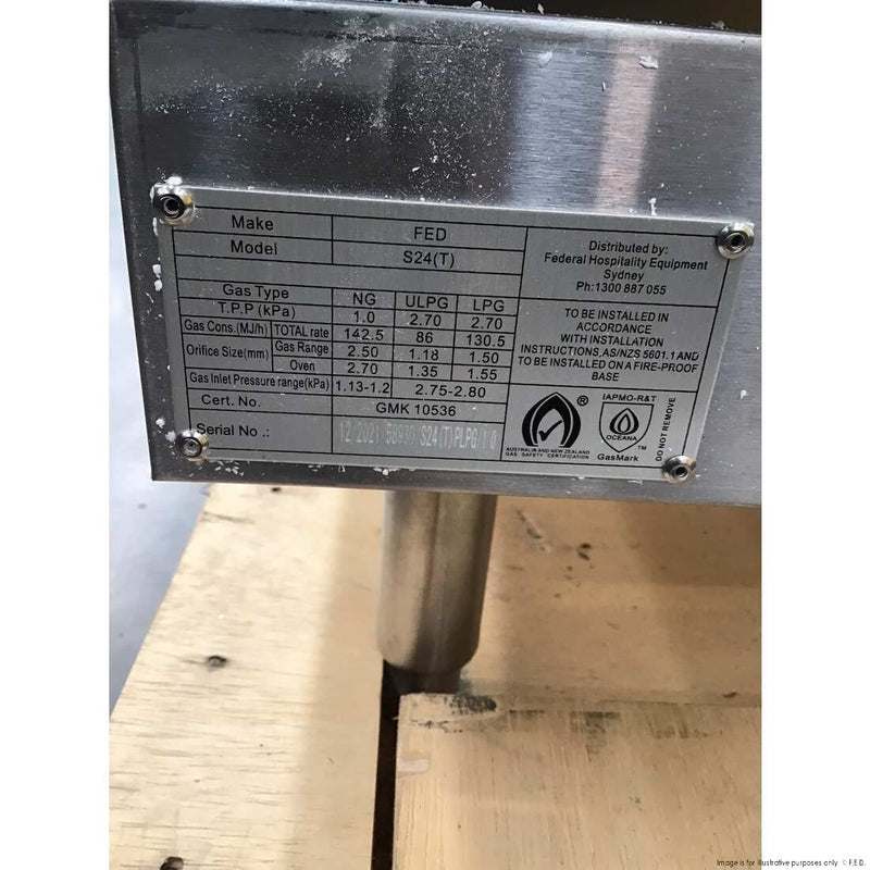 Ex-Showroom: Gasmax 4 Burner With Oven Flame Failure S24(T)PLPG