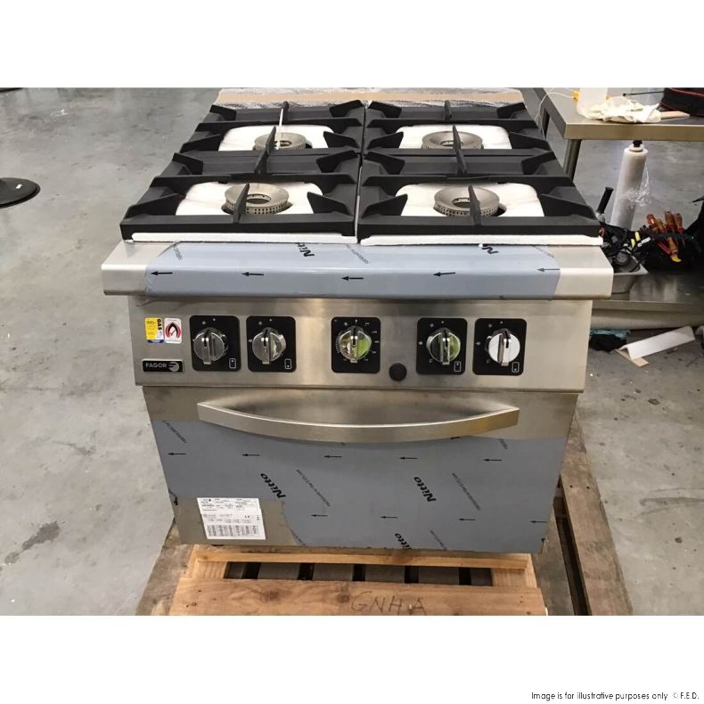 Ex-Showroom: Fagor Kore 900 Series Gas 4 Burner with Gas Oven C-G941H-NSW1723