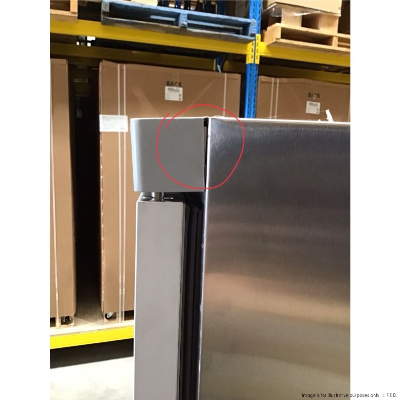 Ex-Showroom: Fed-X Stainless Steel Upright Static Display Freezer - XF600SG-QLD278