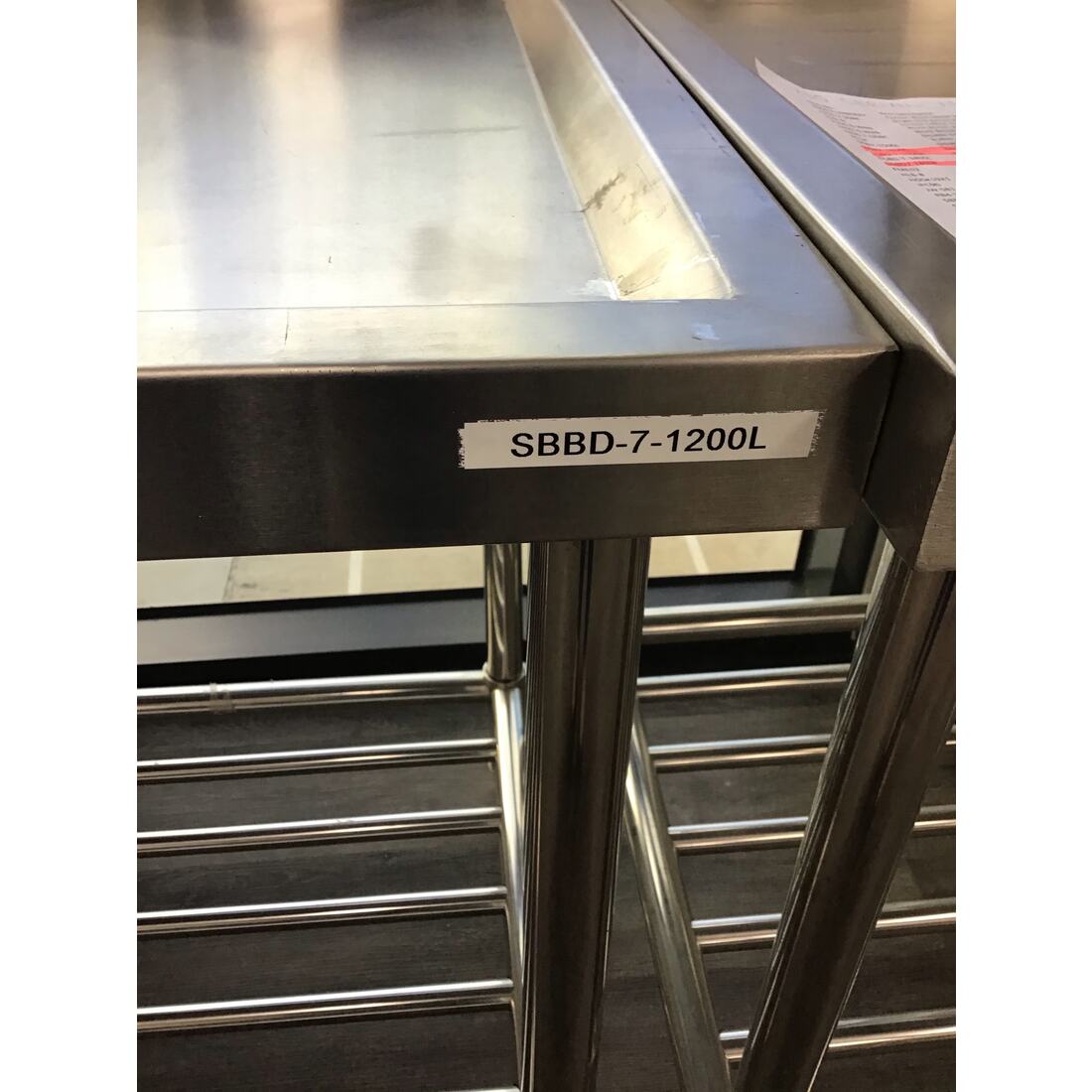 2NDs: Left Inlet Single Sink Dishwasher Bench SBBD-7-1200L-VIC237