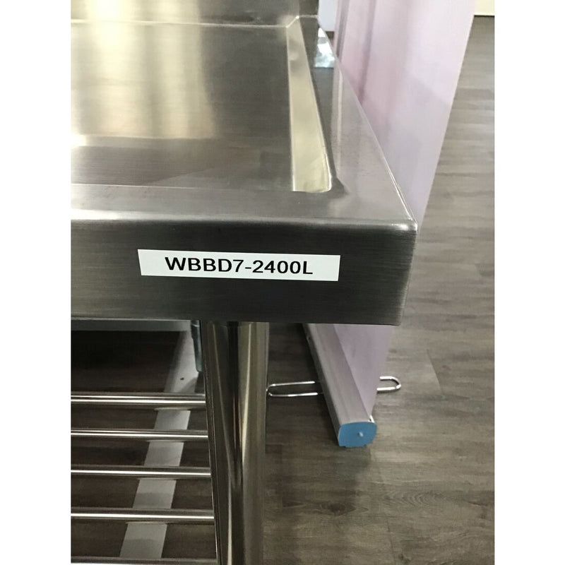 2NDs: All Stainless Steel Dishwasher Bench Left Outlet WBBD7-2400L/A-VIC145