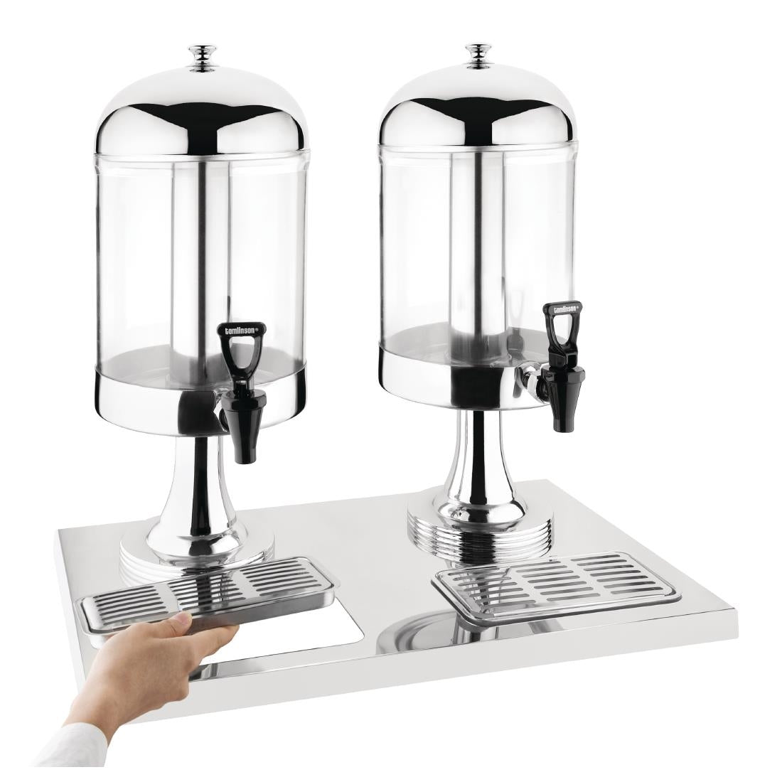 Olympia Double Juice Dispenser with Drip Tray - J184