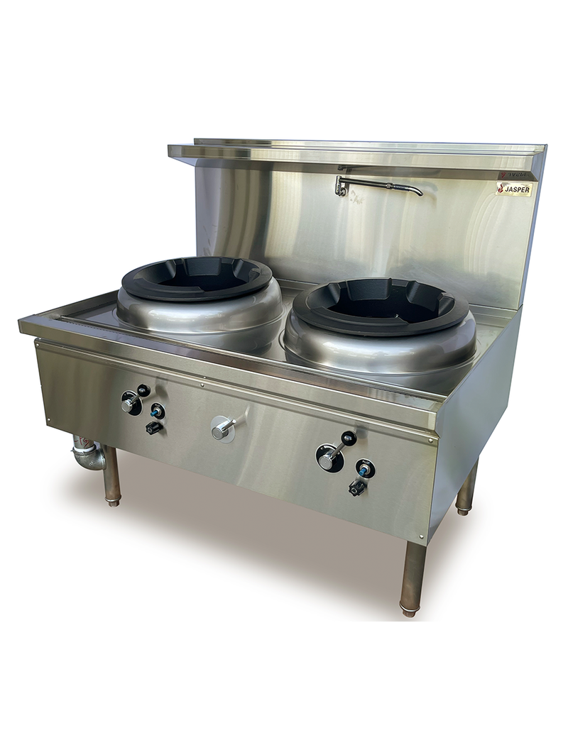 Jasper Double Wok Chimney Burner - LPG