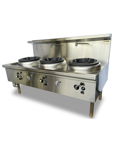 Jasper Triple Wok Chimney Burner - LPG