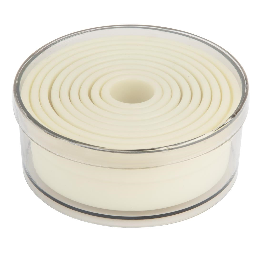 Vogue Plain Round Nylon Pastry Cutters (9 Pack) - JA522