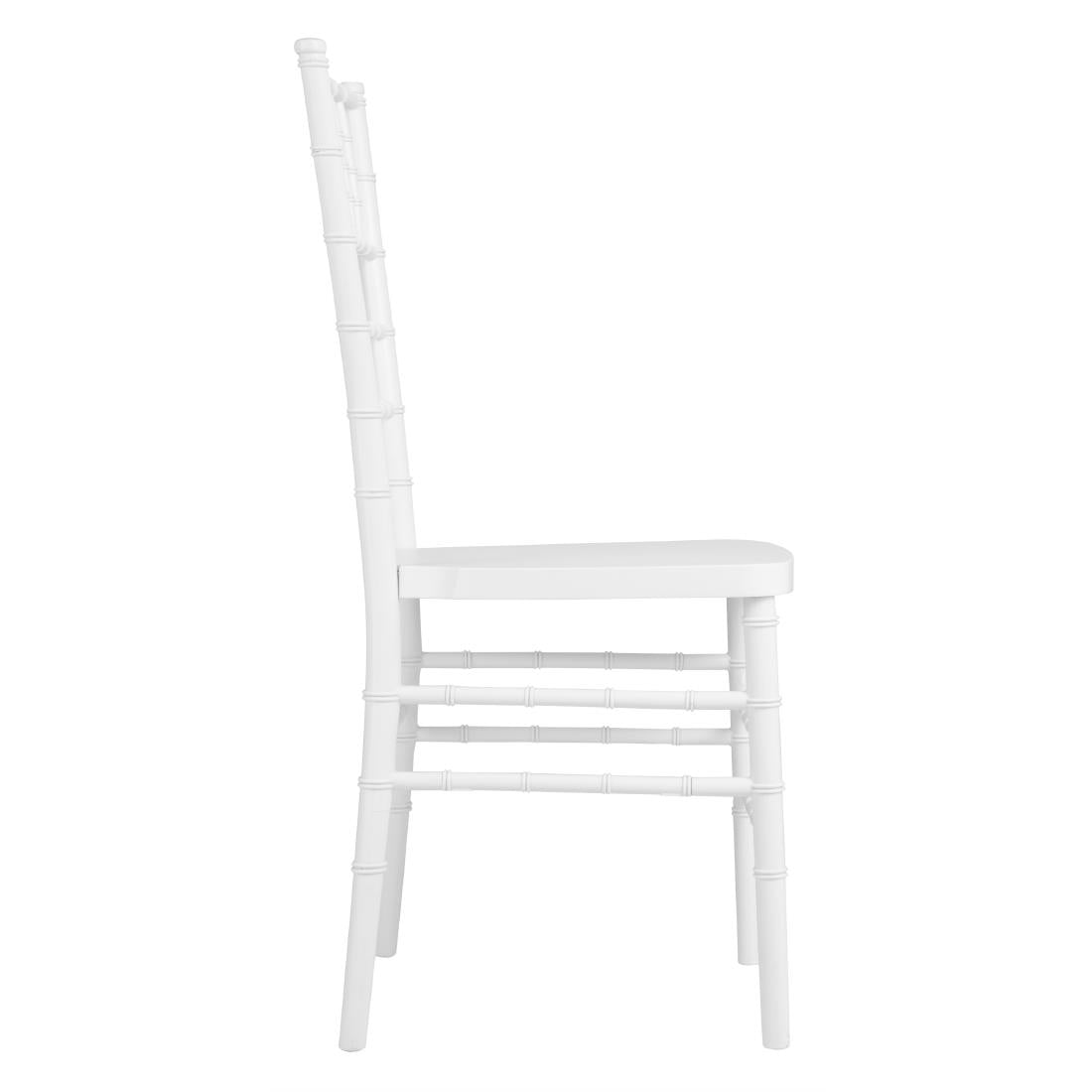 Bolero Chiavari Polypropylene Chairs White (4 Pack) - JA998