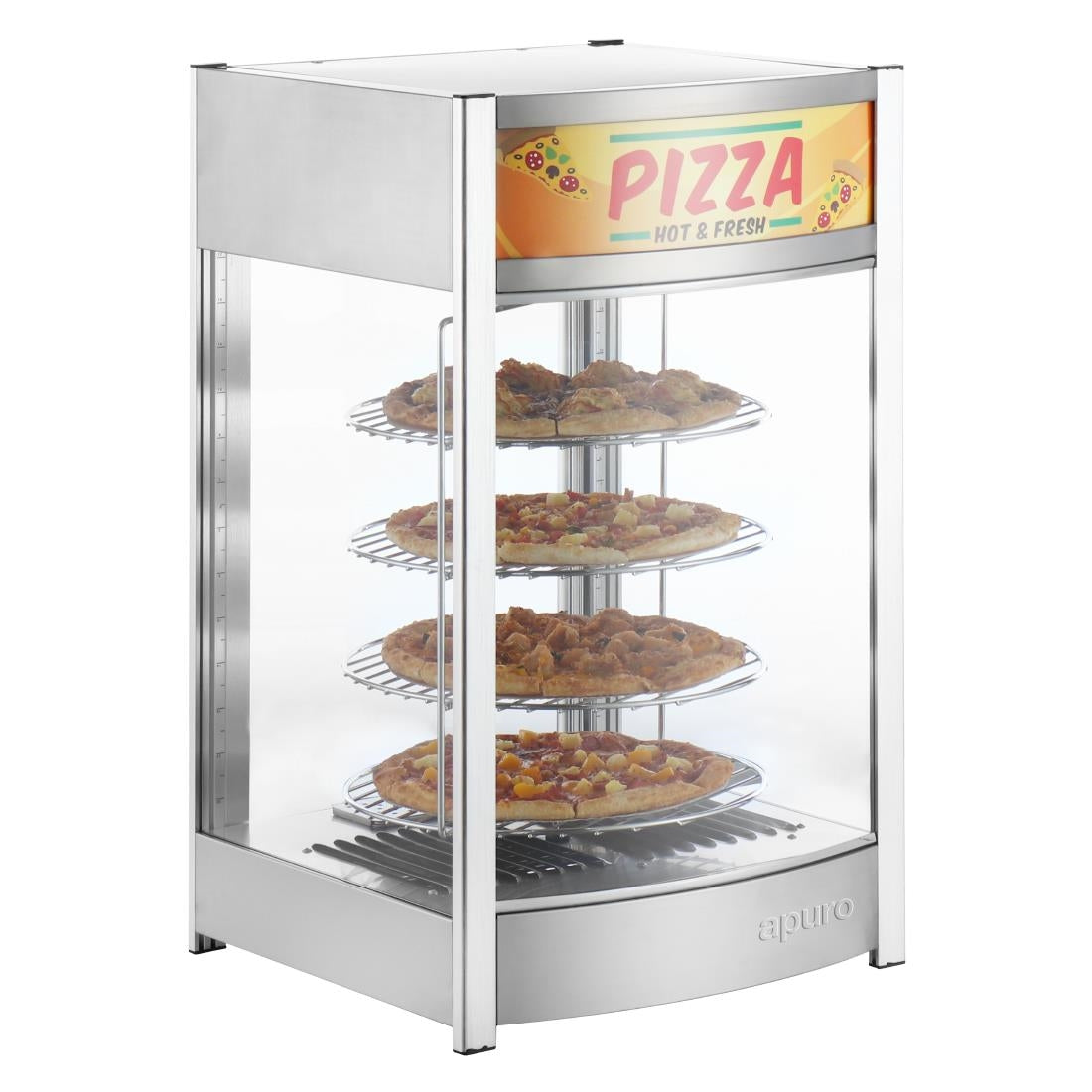 Apuro 4 Tier Heated Pizza Display Merchandiser - JB188-A