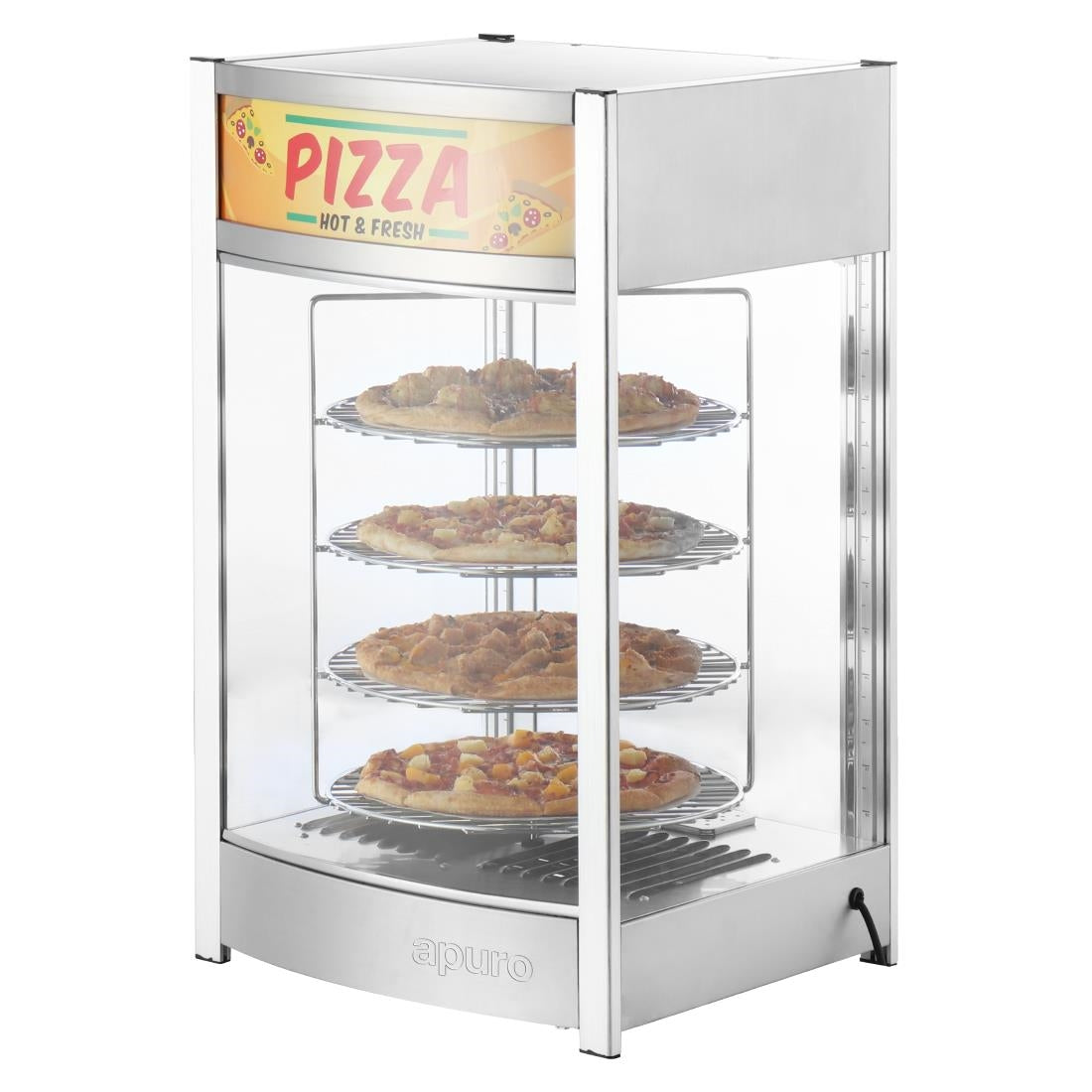 Apuro 4 Tier Heated Pizza Display Merchandiser - JB188-A
