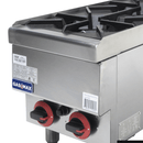 GasMax Benchtop Natural Gas 2 Burner Cooktop W/ Splashback JUS-TR-2B