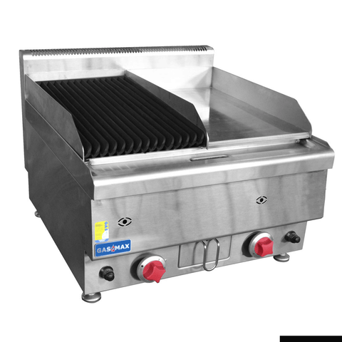 GasMax Benchtop Combo 1/2 Char & 1/2 Griddle JUS-TRGH60E