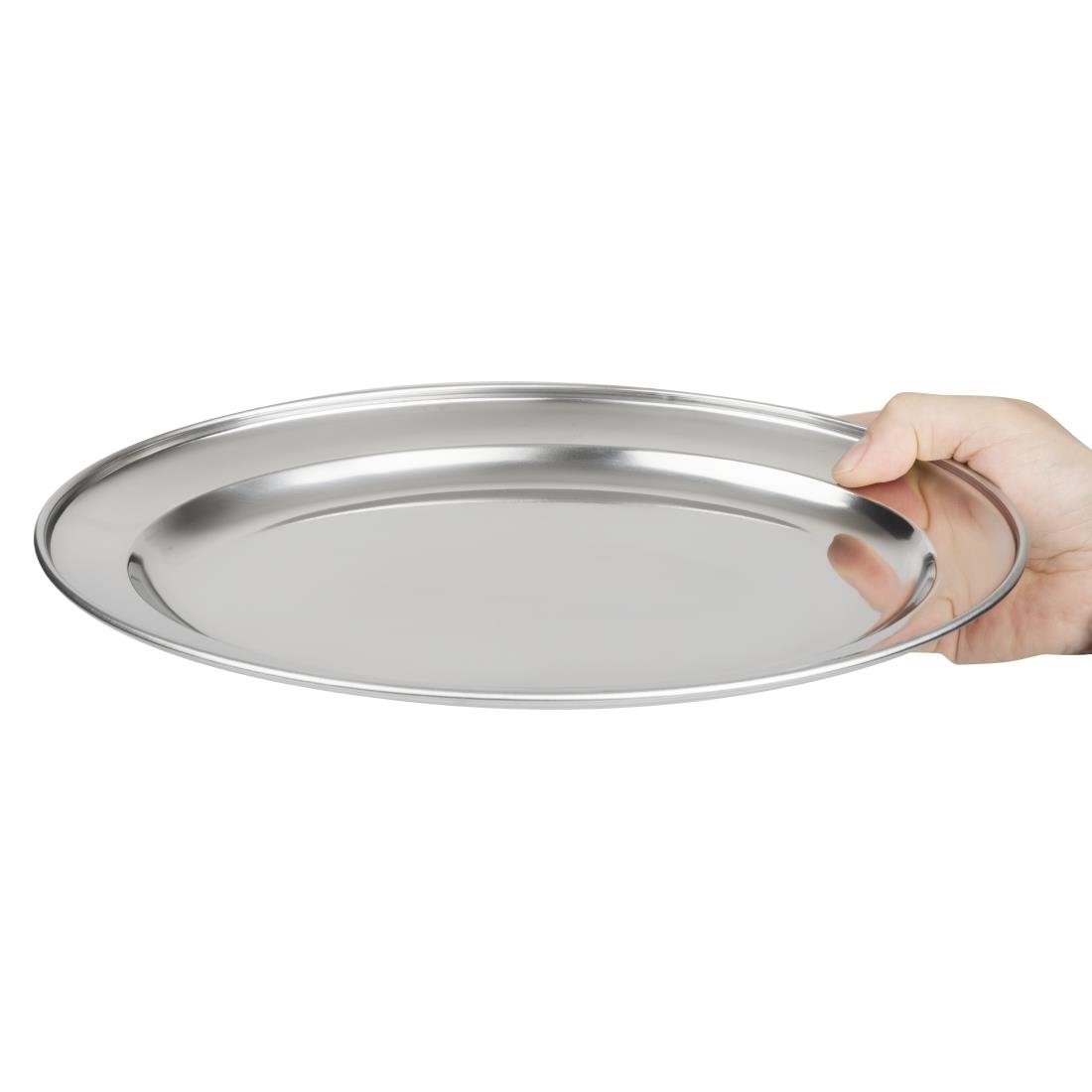 Olympia Stainless Steel Oval Service Tray 300mm - K363