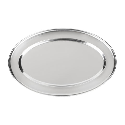 Olympia Stainless Steel Oval Serving Tray 660mm - K370