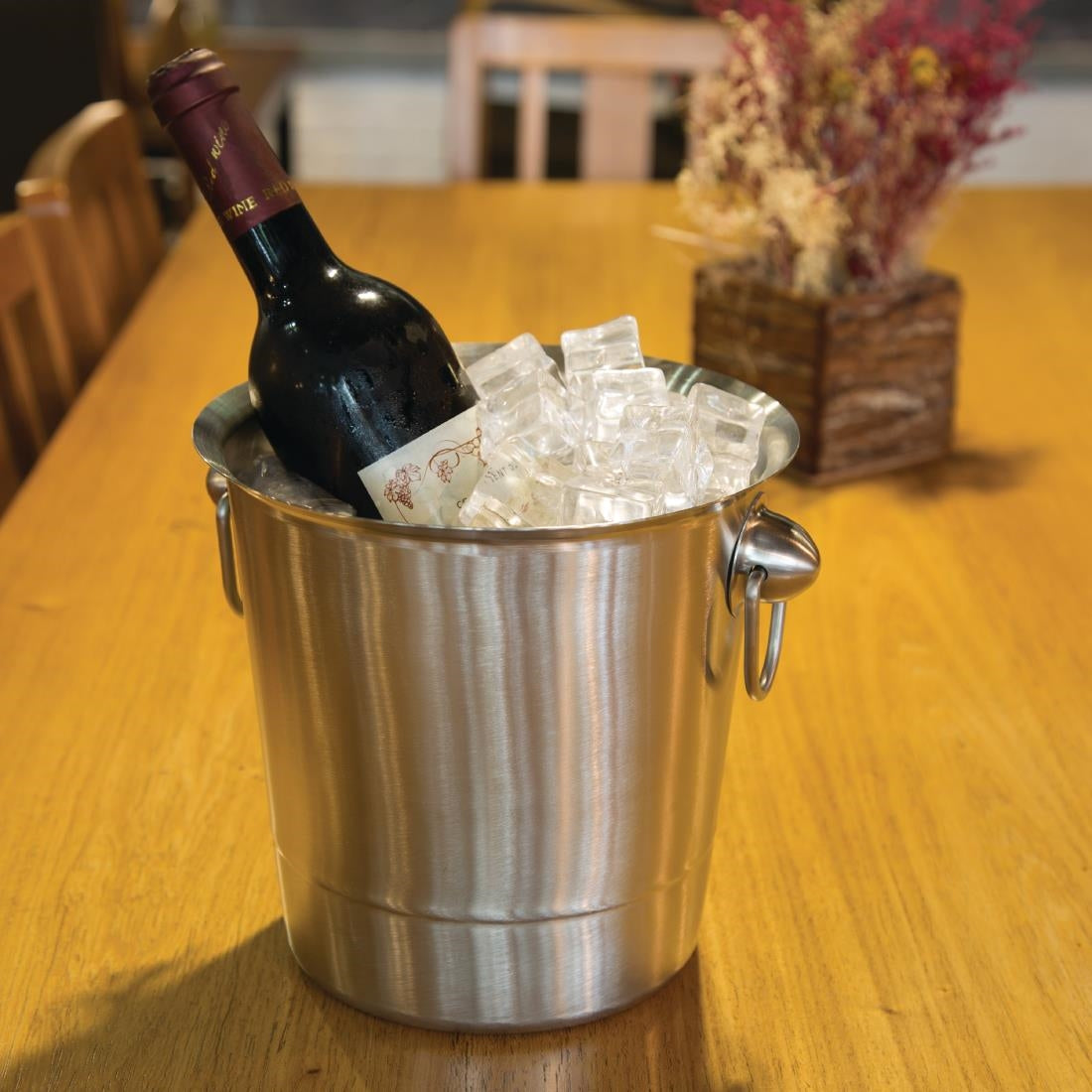 Olympia Brushed Stainless Steel Wine & Champagne Bucket - K406